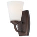 Overland Park 1 Light Bath in Vintage Bronze Finish with Etched White Glass - Minka-Lavery