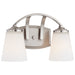Overland Park 2 Light Bath in a Brushed Nickel Finish with Etched Opal Glass - Minka-Lavery