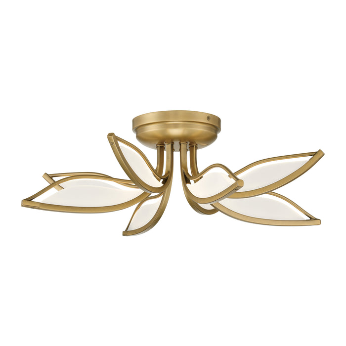 Papilio LED Flush Mount - Legacy Brass with Acrylic - Minka-Lavery