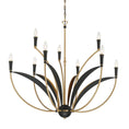 Load image into Gallery viewer, Miller 9-Light Chandelier - Legacy Brass and Sand Coal Black - Minka-Lavery

