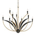 Miller 9-Light Chandelier - Legacy Brass and Sand Coal Black - Minka-Lavery