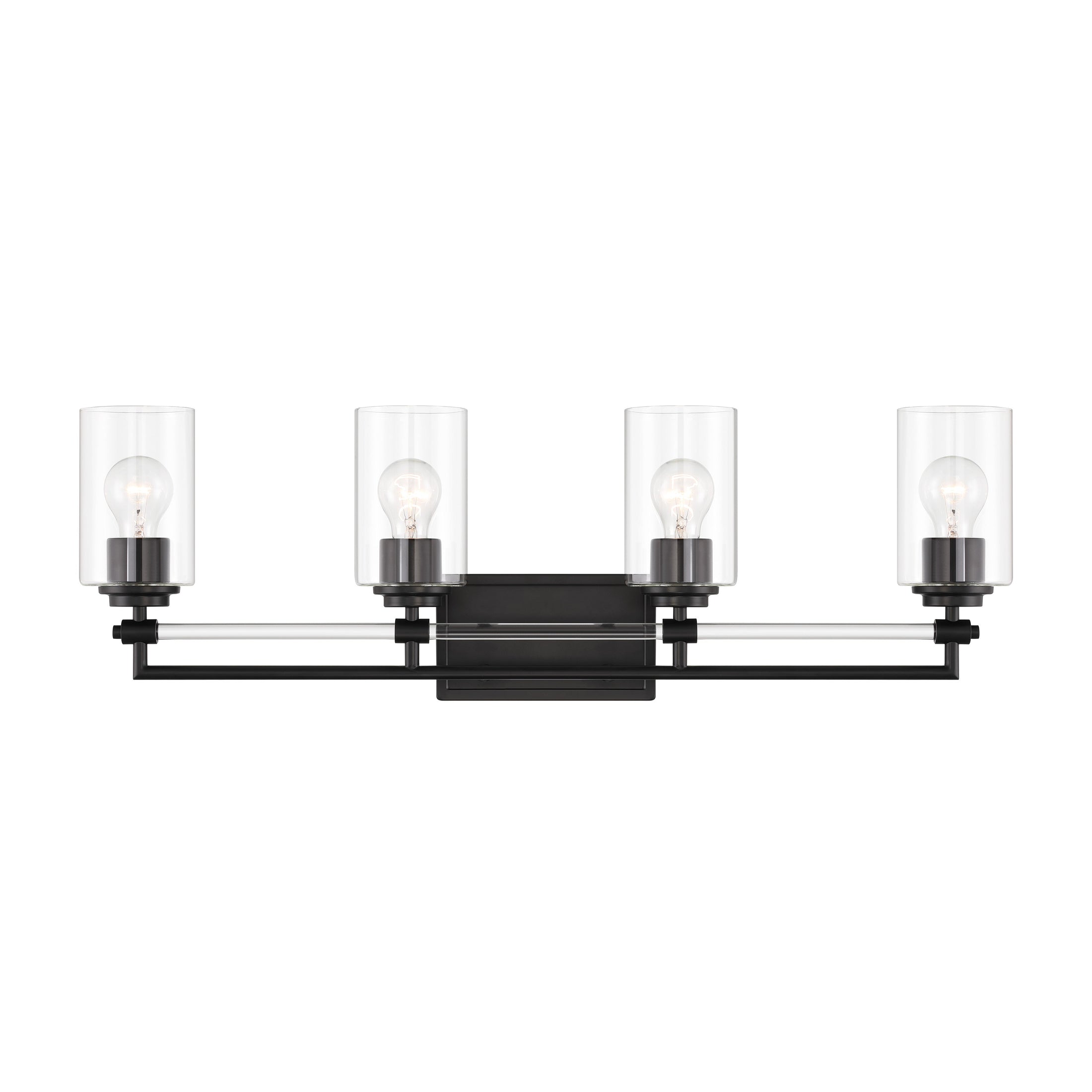 Binsly 4 Light Bath Vanity in Coal Black Finish with Reversible Mounting - Minka-Lavery