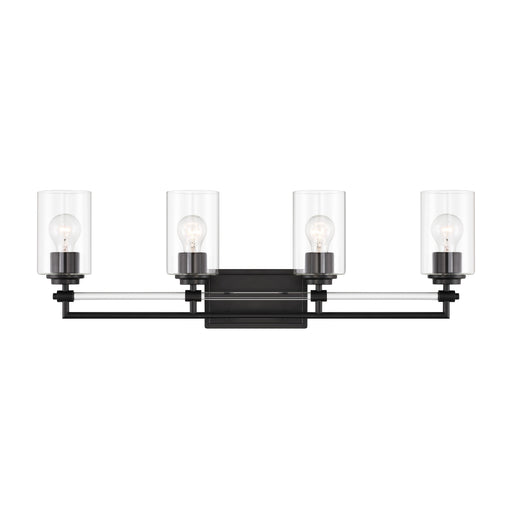 Binsly 4 Light Bath Vanity in Coal Black Finish with Reversible Mounting - Minka-Lavery