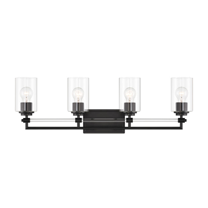 Binsly 4 Light Bath Vanity in Coal Black Finish with Reversible Mounting - Minka-Lavery