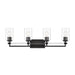 Binsly 4 Light Bath Vanity in Coal Black Finish with Reversible Mounting - Minka-Lavery