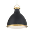 Load image into Gallery viewer, Lynk 1-Light Pendant - Dark Matte Black and Legacy Brass - Minka-Lavery
