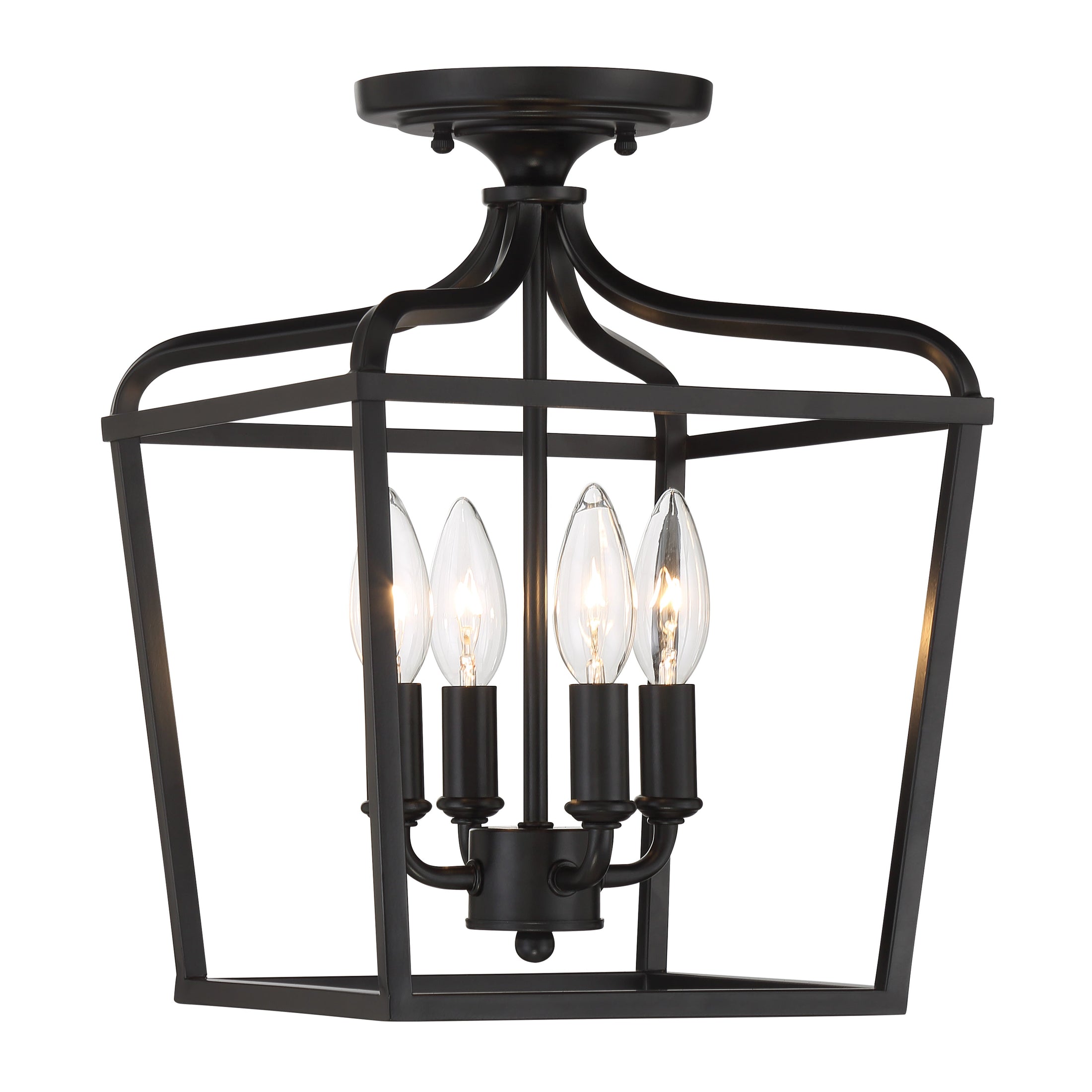 Laurel Estate 4 Light Semi Flush in Coal Finish - Minka-Lavery