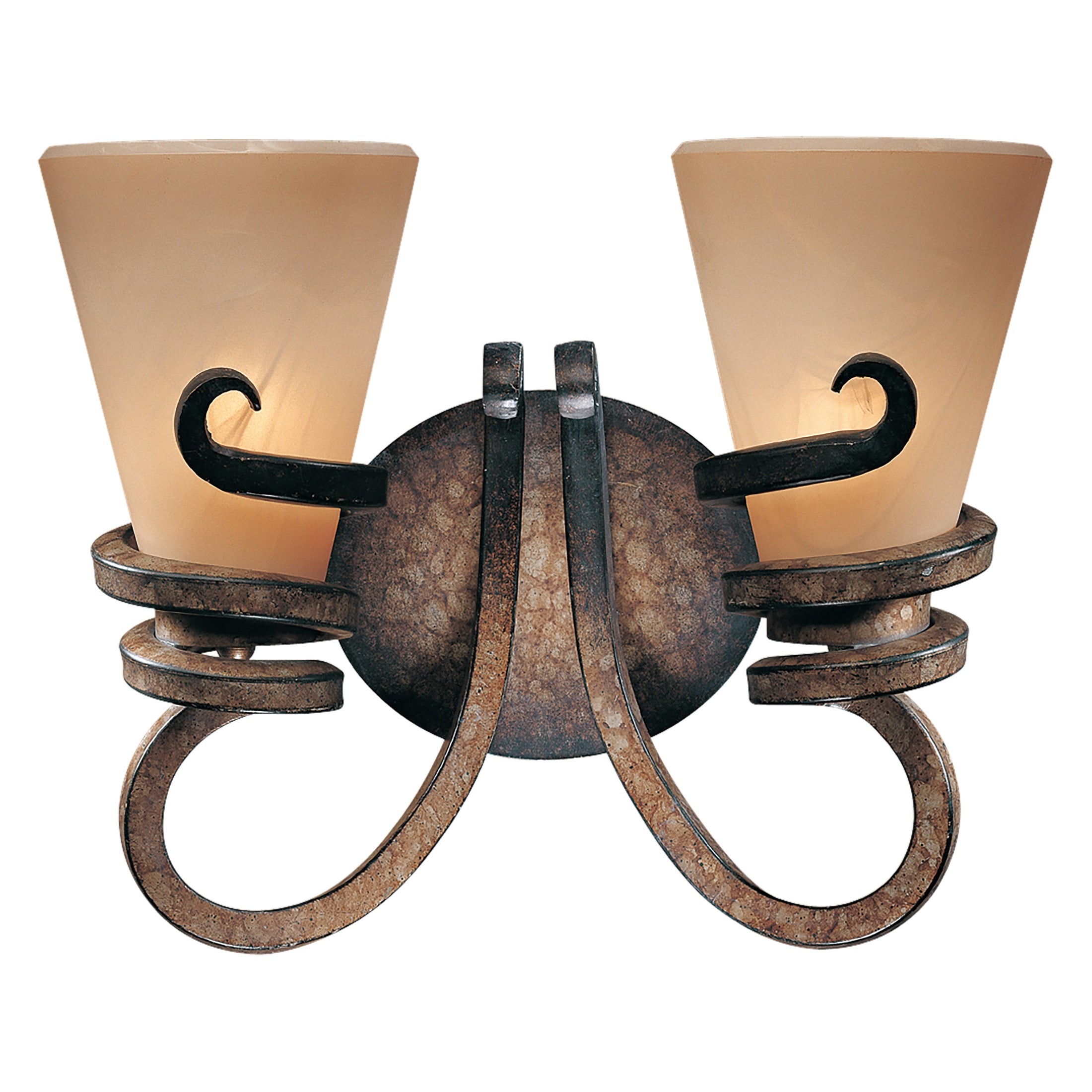 Tofino™ 2 Light Bath in Tofino Bronze™ Finish with Marbre Grabar™ Glass - Minka-Lavery