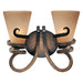 Tofino™ 2 Light Bath in Tofino Bronze™ Finish with Marbre Grabar™ Glass - Minka-Lavery