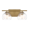 Load image into Gallery viewer, Glint 2-Light Vanity - Legacy Brass with Clear Seeded Glass - Minka-Lavery
