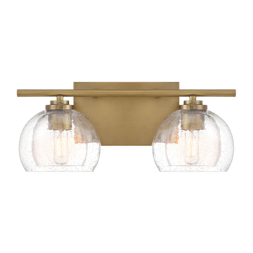 Glint 2-Light Vanity - Legacy Brass with Clear Seeded Glass - Minka-Lavery