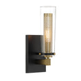 Load image into Gallery viewer, Emmerham 1 Light Wall Sconce with Steel and Glass in Coal and soft Brass Finish - Minka-Lavery
