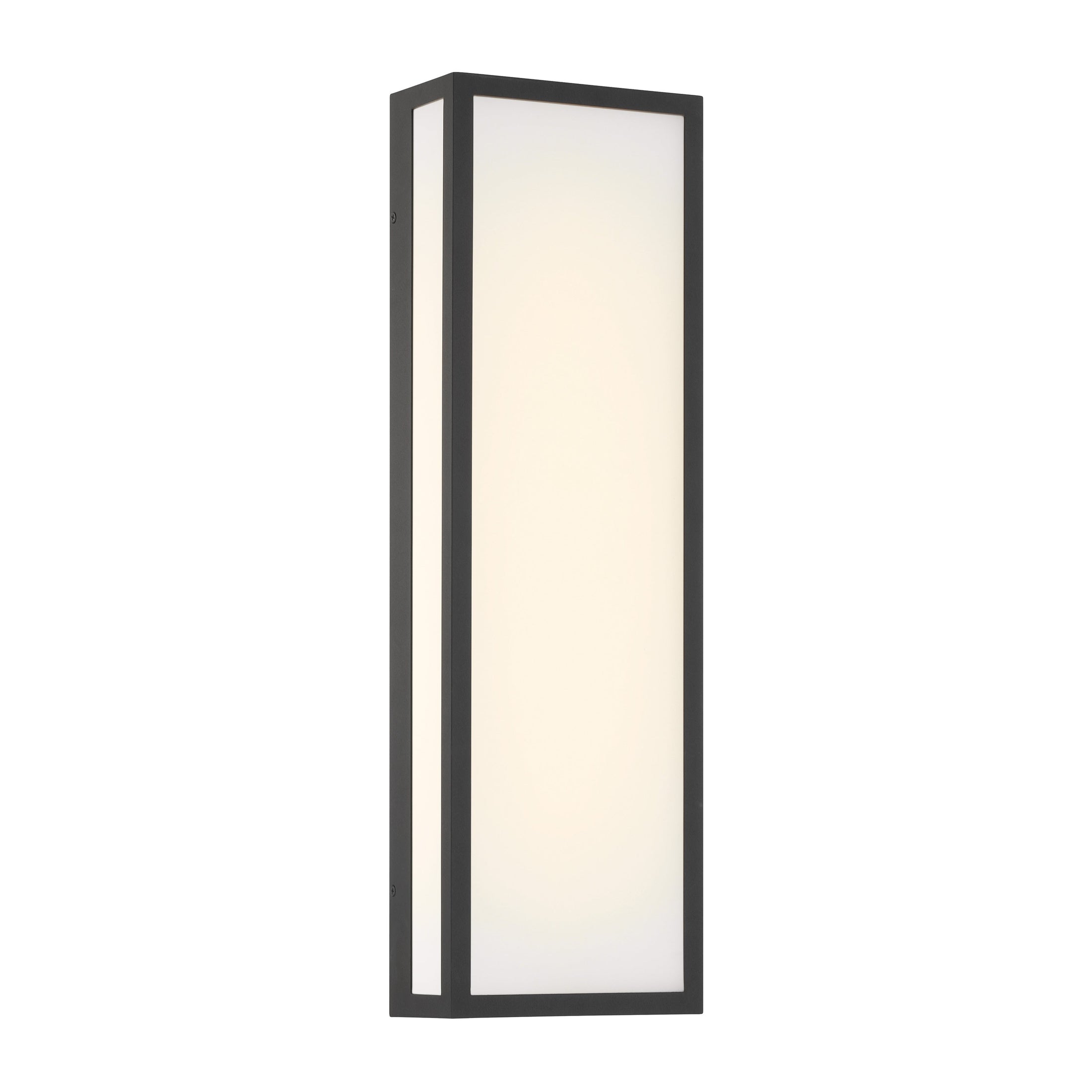 Marlborough LED Outdoor Sconce - Sand Coal Black with Etched White Glass - Minka-Lavery