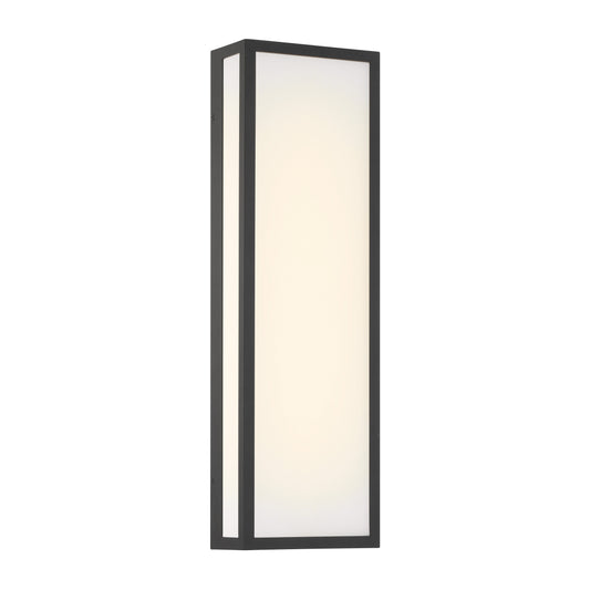 Marlborough LED Outdoor Sconce - Sand Coal Black with Etched White Glass - Minka-Lavery