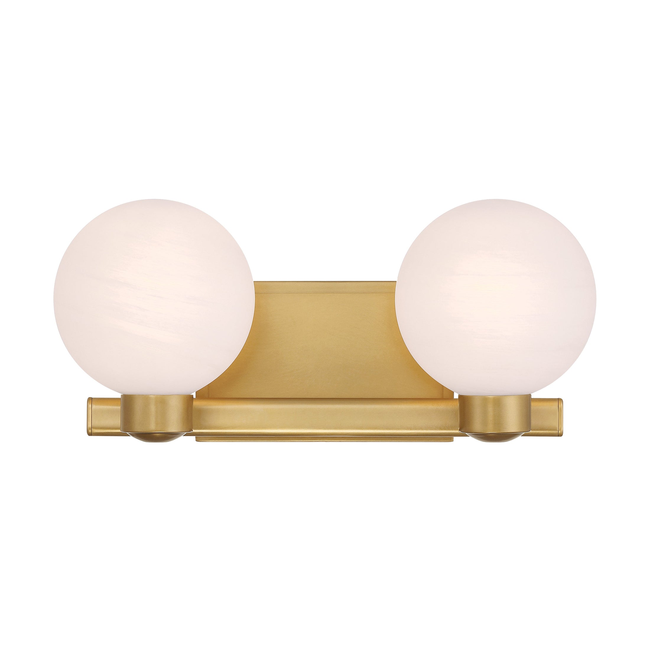 Mooncrest 2-Light Vanity - Legacy Brass with Etched Alabaster Glass - Minka-Lavery