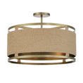 Load image into Gallery viewer, Windward Passage 4 Light Semi Flush in Soft Brass Finish with Natural Rope - Minka-Lavery
