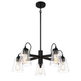 Load image into Gallery viewer, Beckonridge 5 Light Chandelier in Coal Finish with Clear Glass - Minka-Lavery
