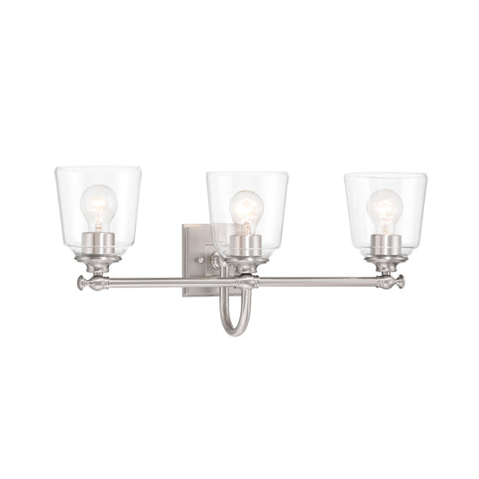 Antonia 3 Light Vanity in Brushed Nickel Finish - Minka-Lavery