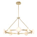 Zill 10 Light Chandelier in Lily Gold Finish and Alabaster Shade - Minka-Lavery
