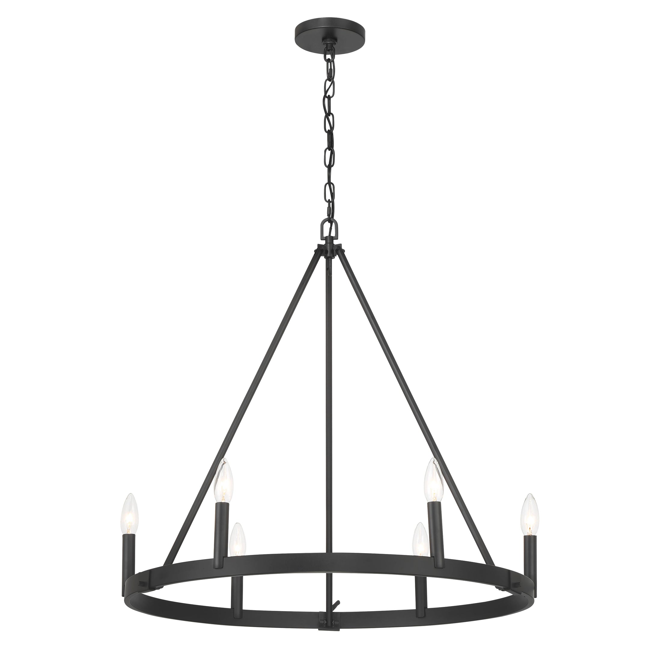 Dutton 6 Light Chandelier in Black Coal Finish - Minka-Lavery