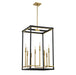 UNION ESTATES 8 Light Pendant in Coal and Soft Brass Finish - Minka-Lavery