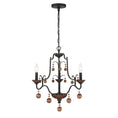 Load image into Gallery viewer, Colonial Charm 3 Light Chandelier with Wood Accents in Old World Bronze with Walnut Finish - Minka-Lavery
