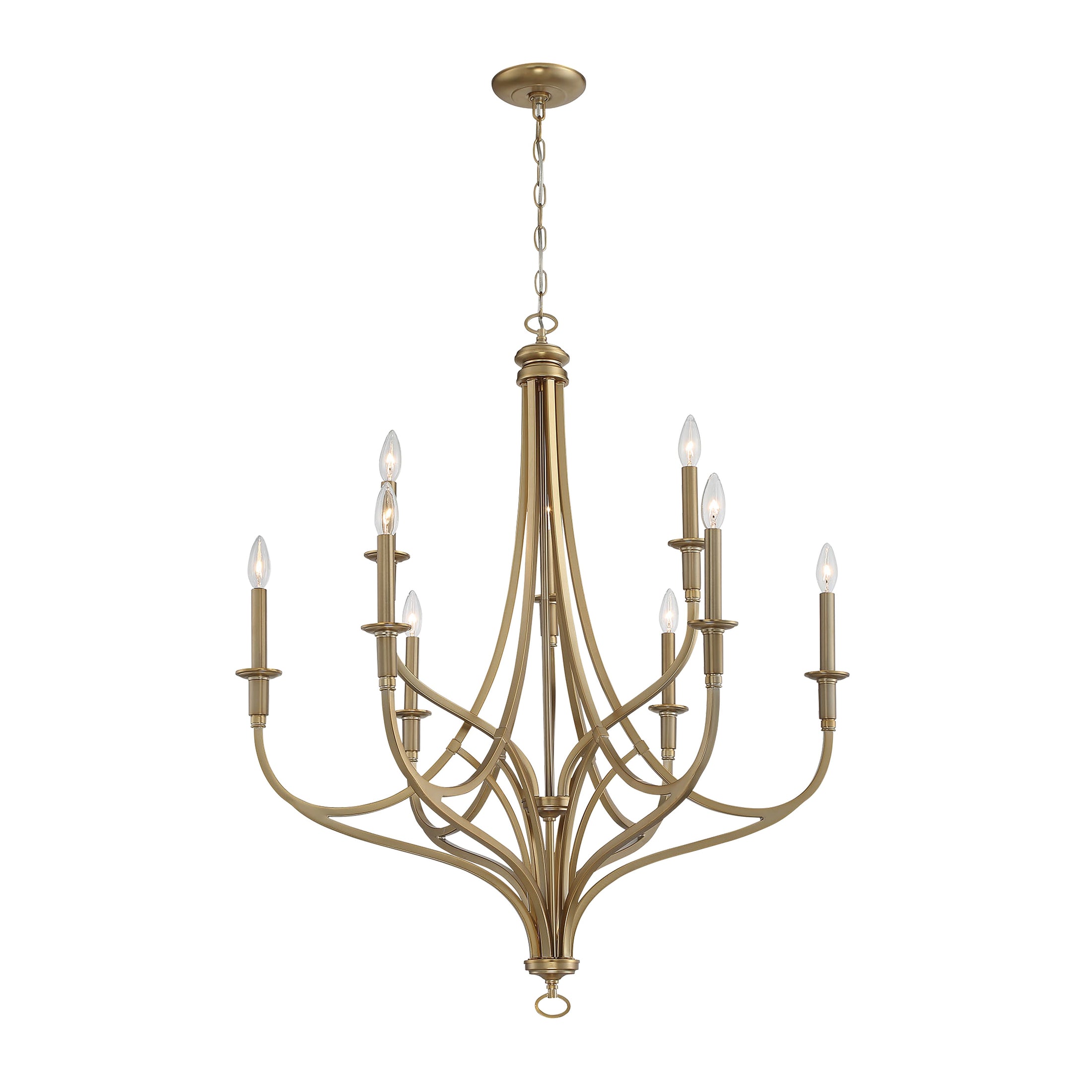 Covent Park Covent Park 9 Light Chandelier with Brushed Honey Gold - Minka-Lavery