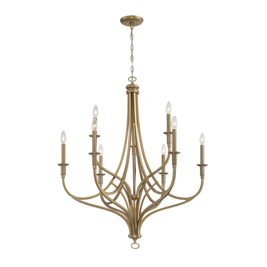 Covent Park Covent Park 9 Light Chandelier with Brushed Honey Gold - Minka-Lavery