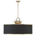 Load image into Gallery viewer, Caprio 8 Light Pendant in Natural Brushed Brass Finish and Fabric Shade - Minka-Lavery
