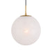 Mist 1-Light Pendant - Legacy Brass with Alabaster Glass - Minka-Lavery