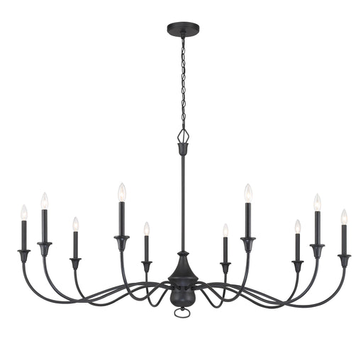Halifax County 10 Light, Chandelier Fixture in Metal with a Textured Black Finish - Minka-Lavery