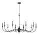 Halifax County 10 Light, Chandelier Fixture in Metal with a Textured Black Finish - Minka-Lavery