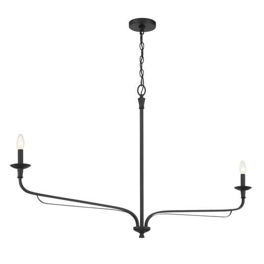 Velena 2-Light Chandelier - Dark Matte Black - Minka-Lavery