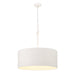Lodelle 4 Light Pendant in Matte White Finish and White Cotton Rope Shade - Minka-Lavery