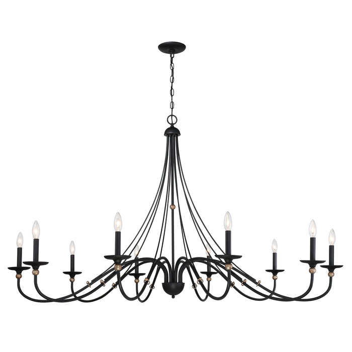 Westchester County 10 Light Chandelier in Sand Coal with Skyline Gold Leaf Finish - Minka-Lavery