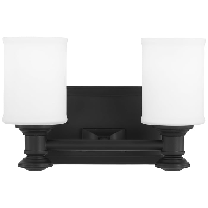 Harbour Point 2 Light Bath in Coal Finish with Etched Opal Glass - Minka-Lavery