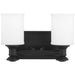 Harbour Point 2 Light Bath in Coal Finish with Etched Opal Glass - Minka-Lavery