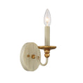 Load image into Gallery viewer, Westchester County 1 Light Wall Sconce in Farmhouse White with Gilded Gold Leaf - Minka-Lavery
