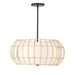Watermill by Robin Baron 3 Light Pendant in Coal Finish with a Natural Wicker Shade and Etched Opal Glass, A Robin Baron Design - Minka-Lavery