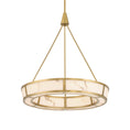 Load image into Gallery viewer, Velaris LED Pendant - Legacy Brass with Faux Alabaster - Minka-Lavery
