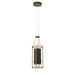Levitation LED Pendant in Sand Coal and Soft Brass Finish with Faux Alabaster - Minka-Lavery