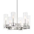 Load image into Gallery viewer, Vernon Place 6 Light Chandelier in Chrome with Clear Ribbed Glass - Minka-Lavery
