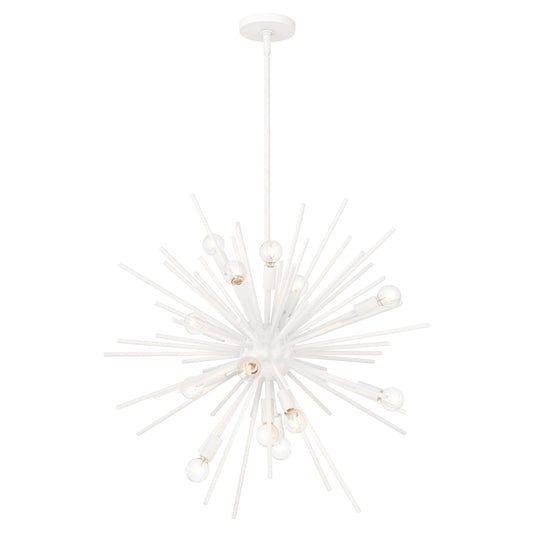 Bessel 15 Light Pendant in Sand White Finish - Minka-Lavery