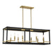 UNION ESTATES 8 Light Island in Coal and Soft Brass Finish - Minka-Lavery
