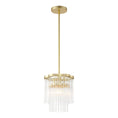 Load image into Gallery viewer, Azura 1 Light Mini Pendant in Heirloom Brass Finish with Prismatic Crystal Rods - Minka-Lavery
