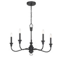 Load image into Gallery viewer, Halifax County 5 Light, Chandelier Fixture in Metal with a Textured Black Finish - Minka-Lavery
