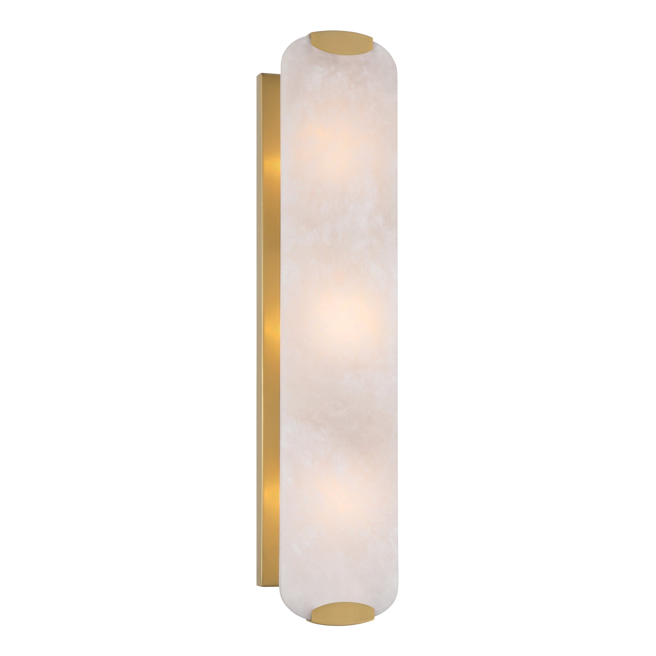 Glowstone 3-Light Wall Sconce - Legacy Brass with Alabaster - Minka-Lavery