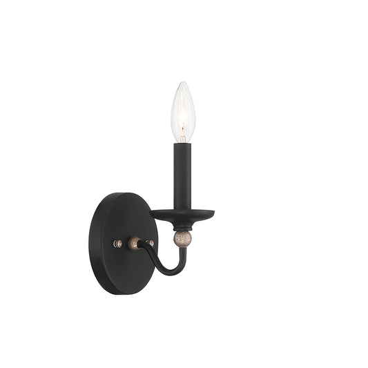 Westchester County 1 Light Wall Sconce in Sand Coal with Skyline Gold Leaf - Minka-Lavery