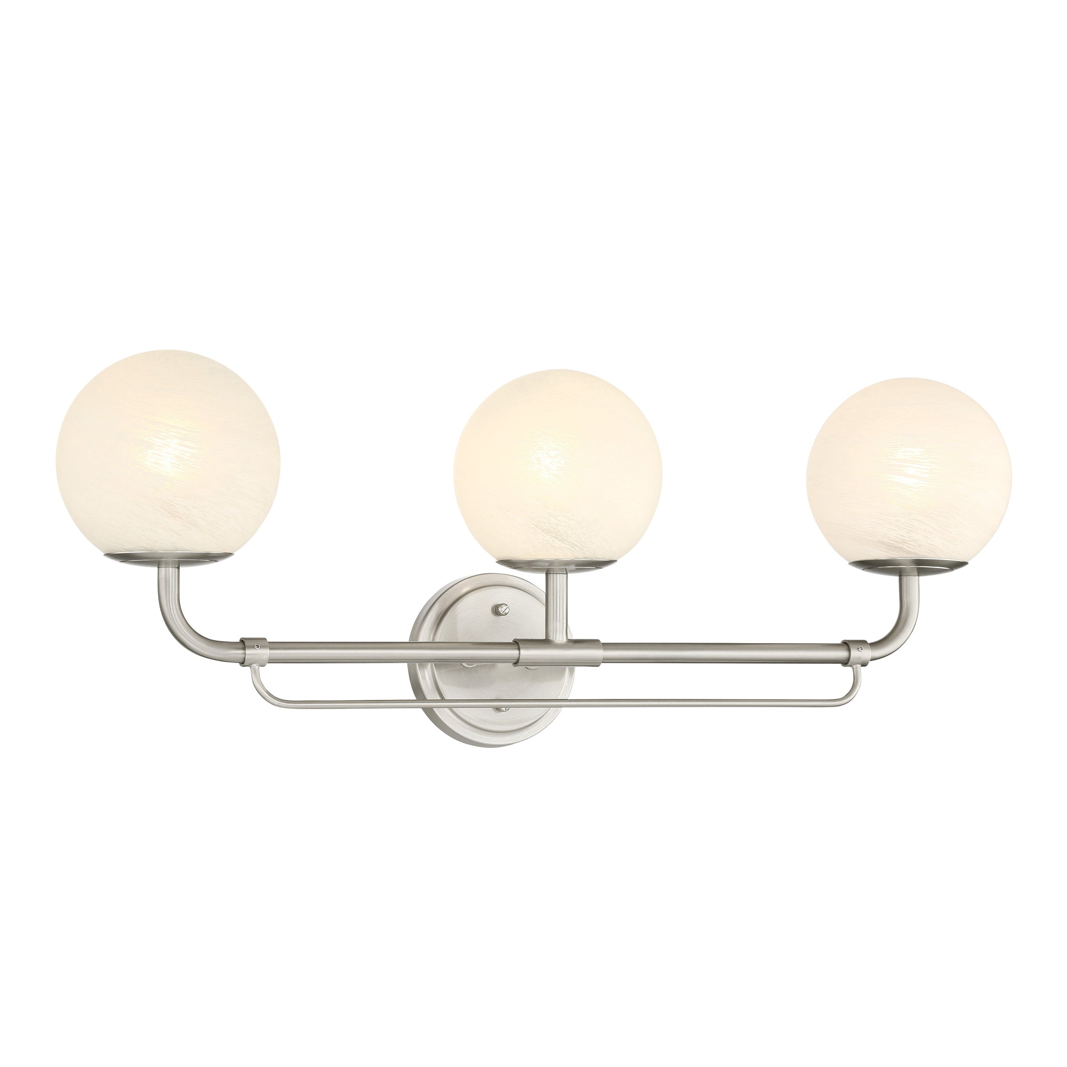 Whitehall 3-Light Vanity - Brushed Nickel with Etched Alabaster Glass - Minka-Lavery
