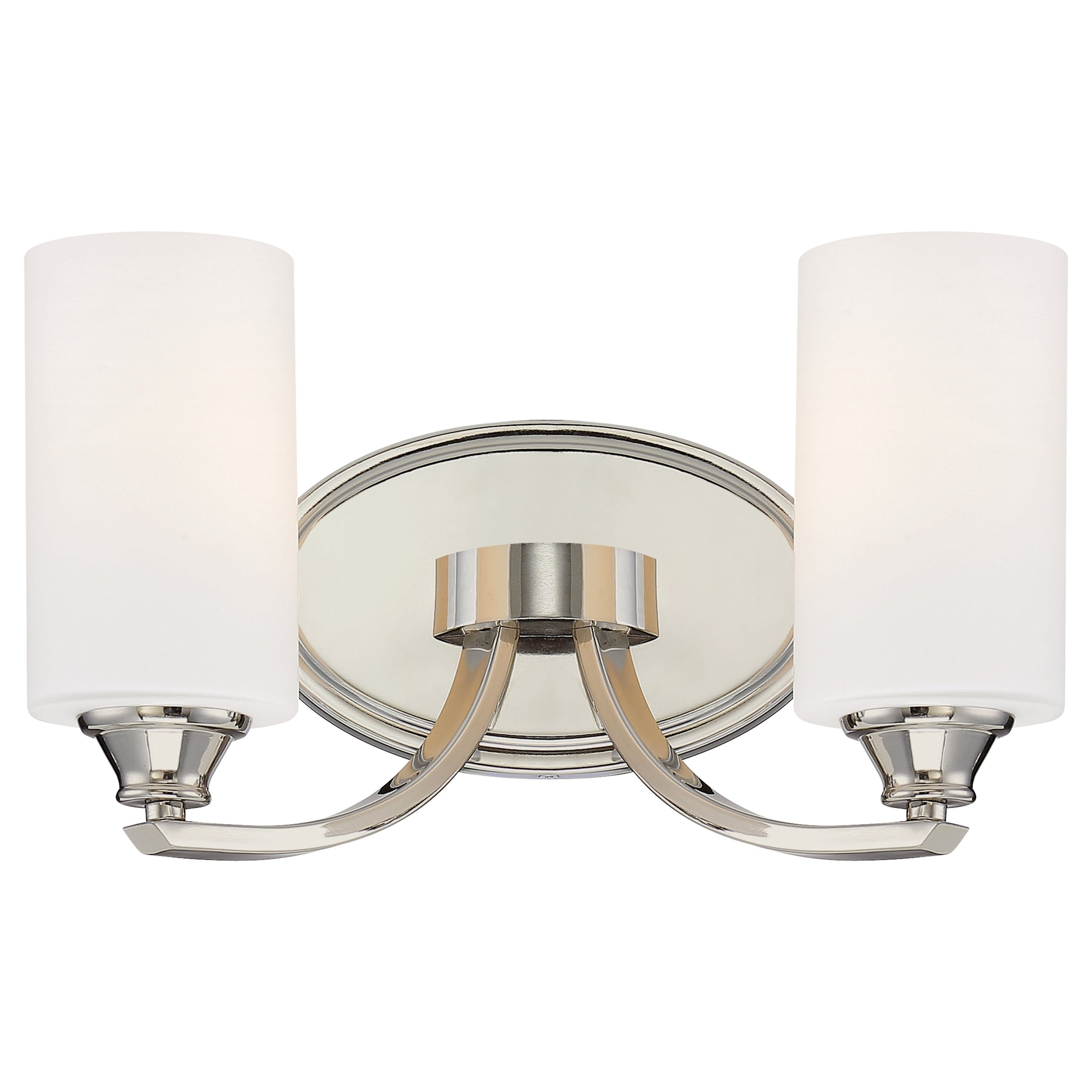 Tilbury 2 Light Bath in Polished Nickel with Etched Opal Glass - Minka-Lavery